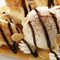バニラジェラートのチョコバナナのパフェ仕立て